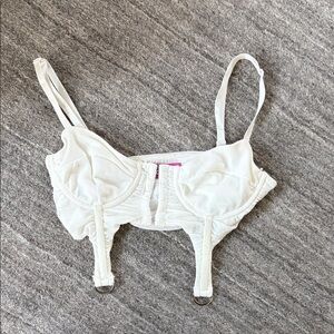 Edikted White Mesh Bustier Top